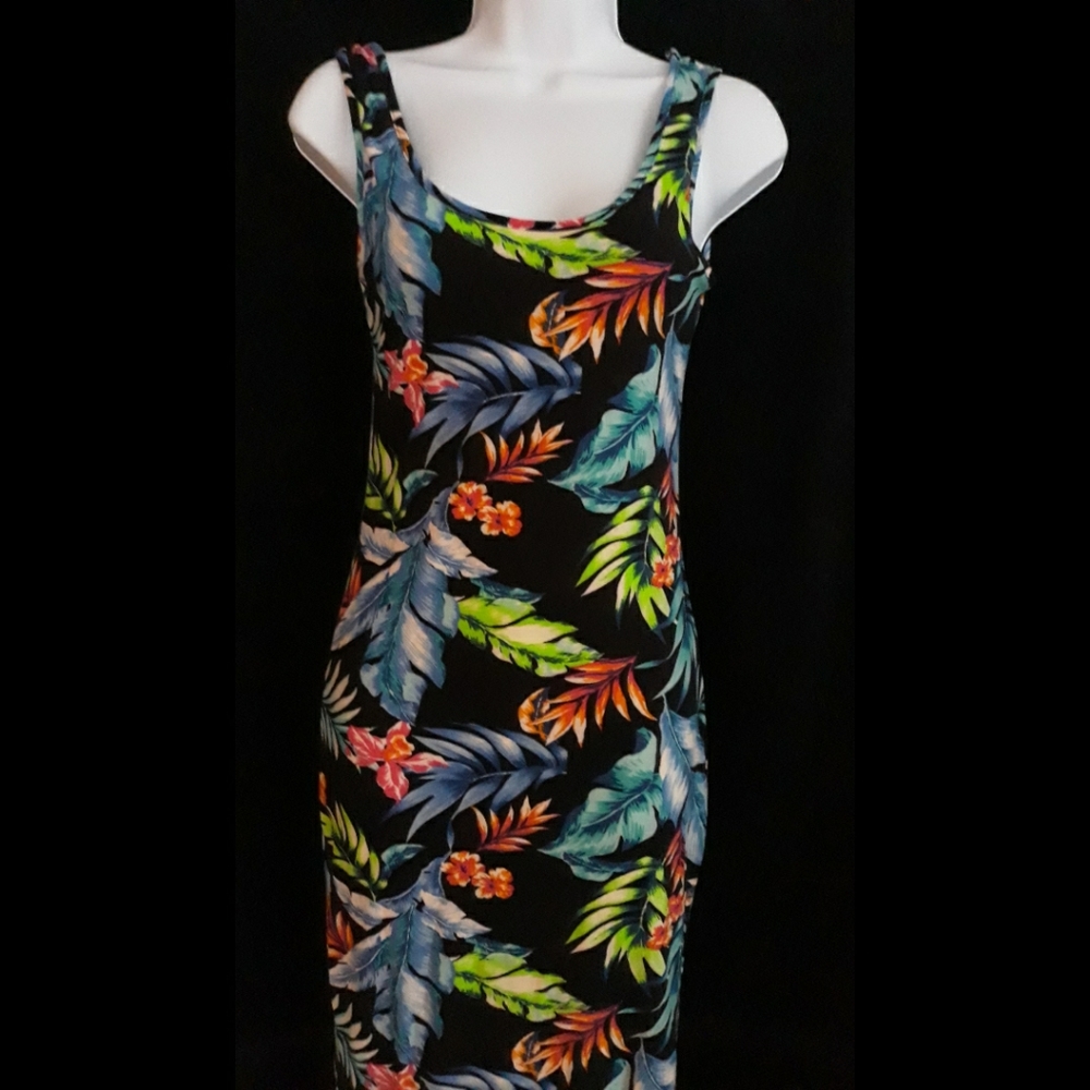 bright Floral body con dress